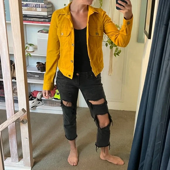 Classic GAP 1969 vintage Mustard Yellow Corduroy Jean Jacket - Picture 2 of 6